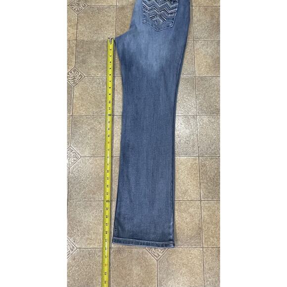 Earl Jeans Embellished Rhinestones Stretch Slim Boot Cut Size 10 Women’s Denim - Picture 6 of 13